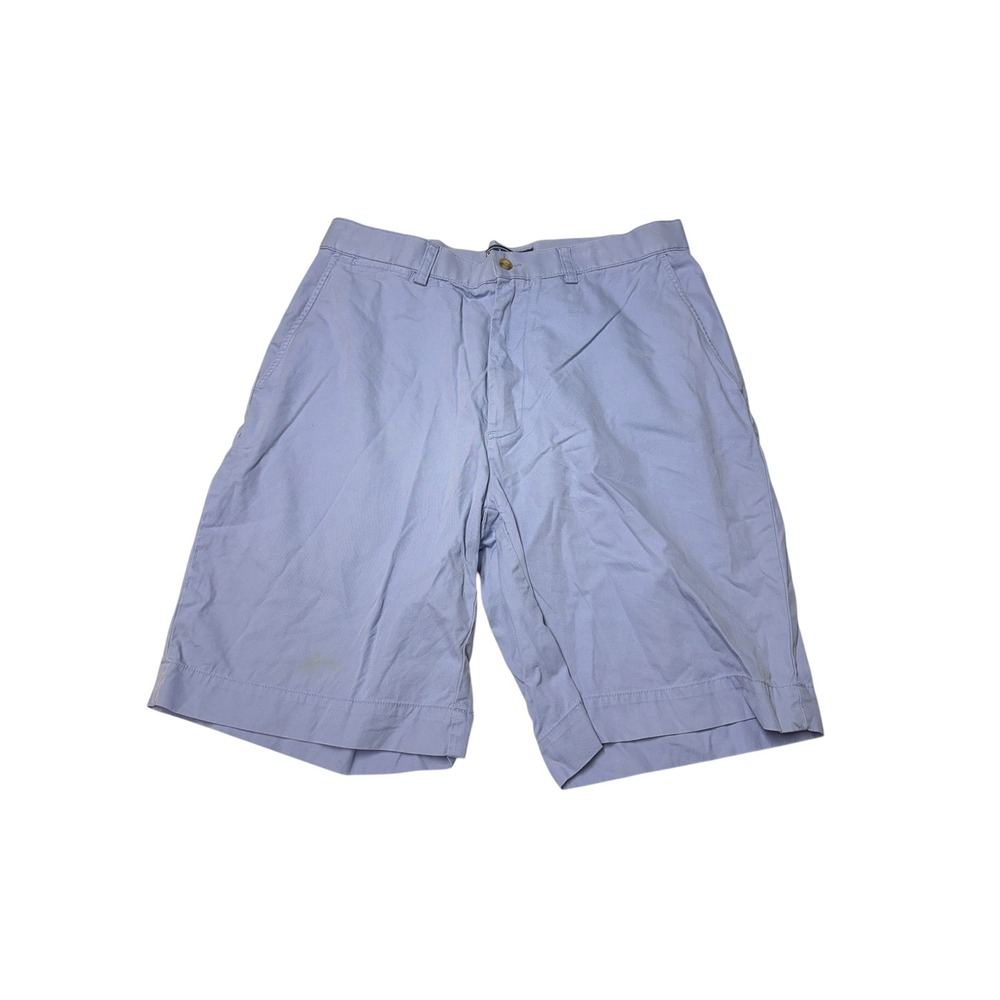 Polo Ralph Lauren Mens Blue Chino Shorts Size 32X9 Cotton Twill Classic Fit